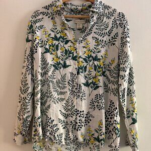 Women's button down top 100% linen size medium